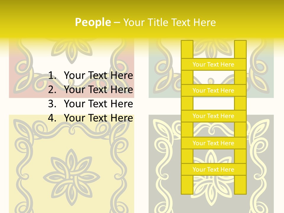 Original Decorative Design Elements. White Background. PowerPoint Template