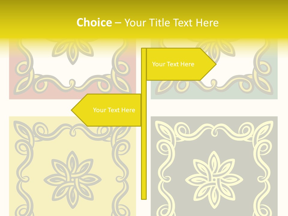 Original Decorative Design Elements. White Background. PowerPoint Template