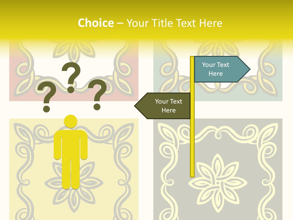 Original Decorative Design Elements. White Background. PowerPoint Template