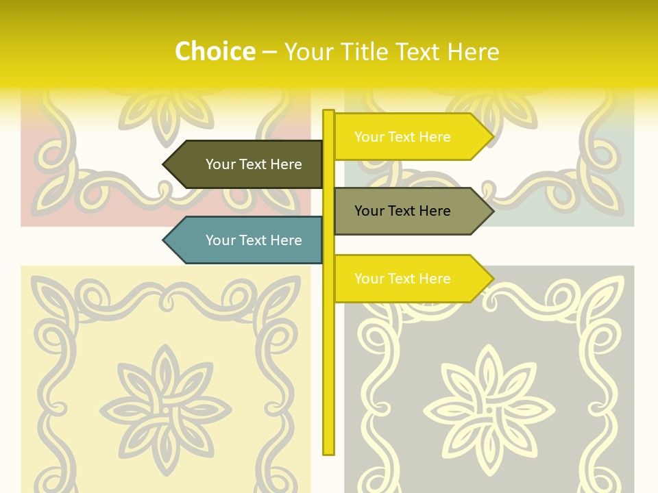Original Decorative Design Elements. White Background. PowerPoint Template