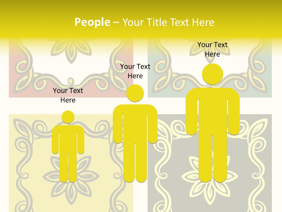 Original Decorative Design Elements. White Background. PowerPoint Template