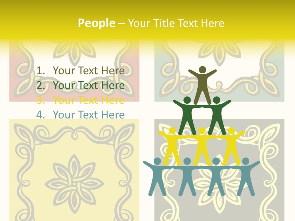 Original Decorative Design Elements. White Background. PowerPoint Template