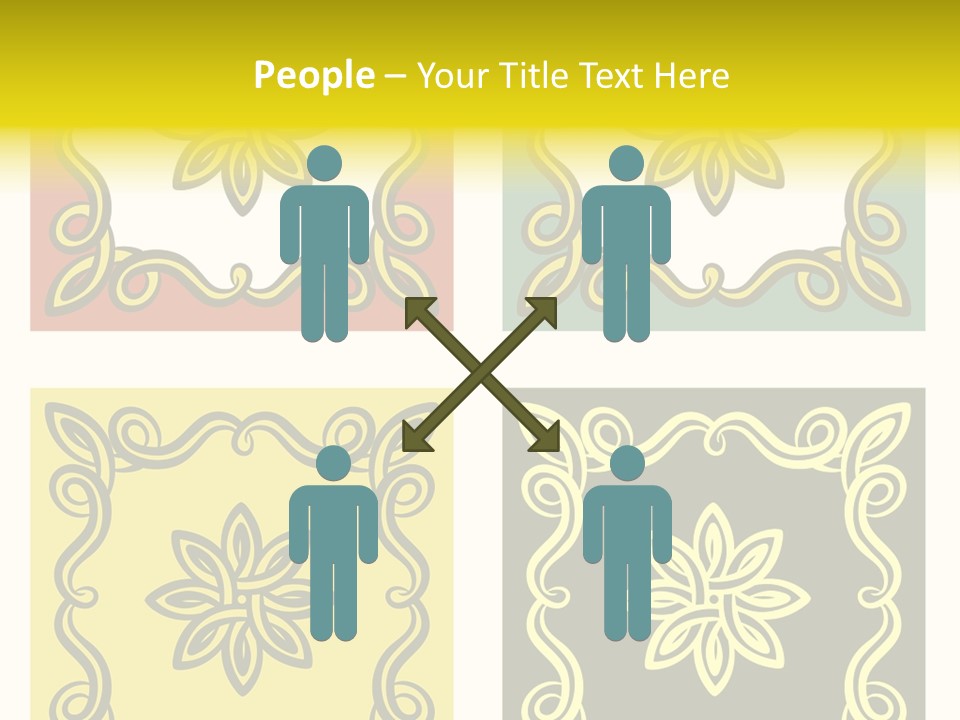 Original Decorative Design Elements. White Background. PowerPoint Template