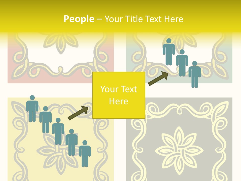 Original Decorative Design Elements. White Background. PowerPoint Template