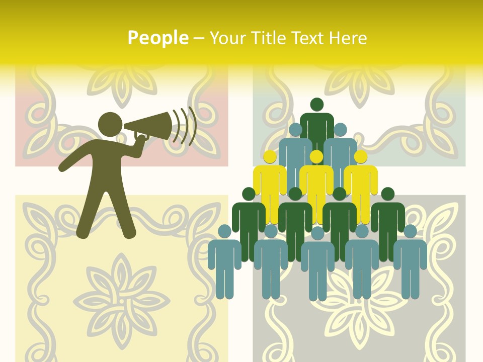 Original Decorative Design Elements. White Background. PowerPoint Template