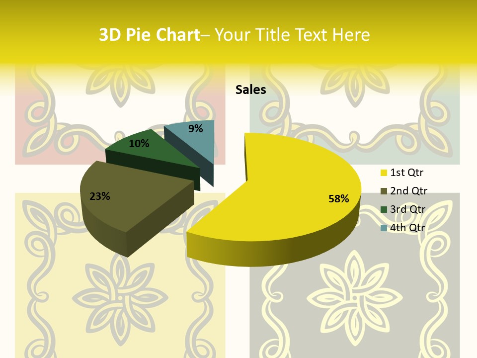 Original Decorative Design Elements. White Background. PowerPoint Template