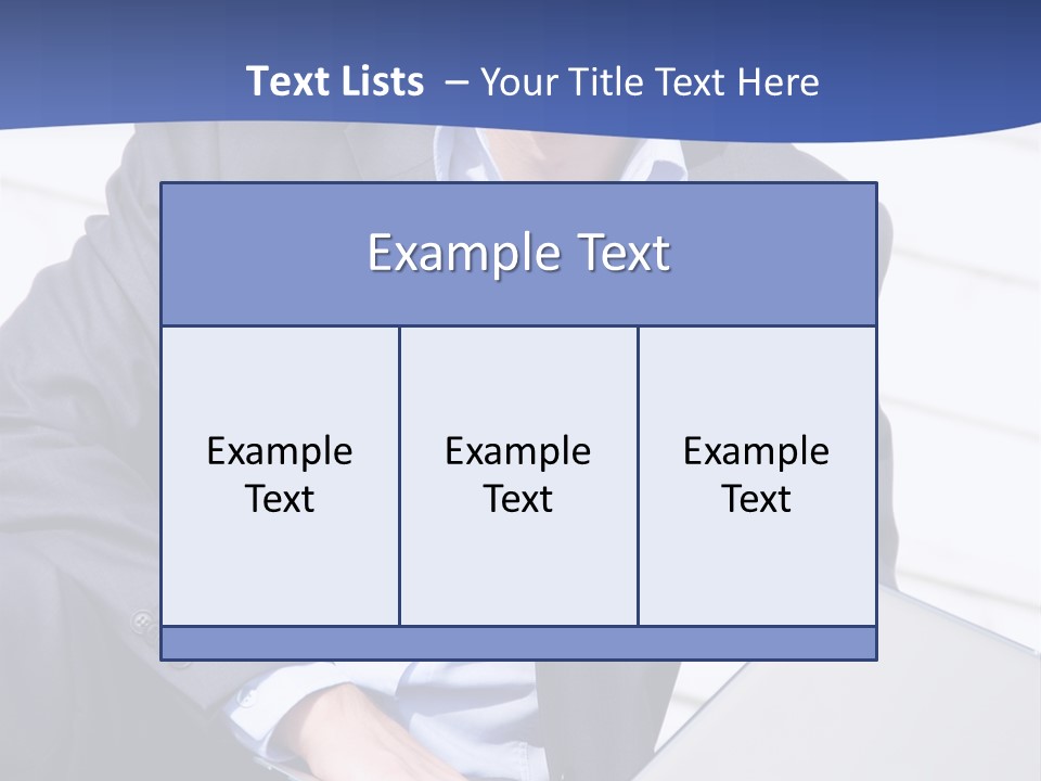 Yong Businessman Sitting On Stairs With Laptop PowerPoint Template