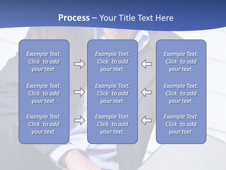 Yong Businessman Sitting On Stairs With Laptop PowerPoint Template