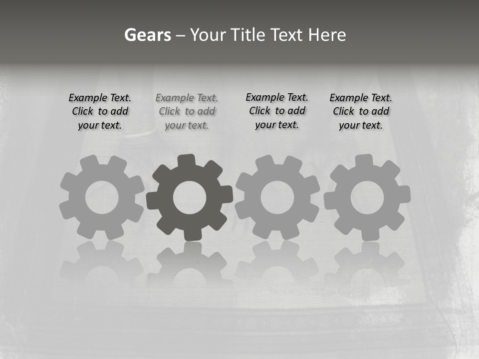 Grunge Photo Montage Of Woman's Hands And Leg In Yoga Posture. PowerPoint Template