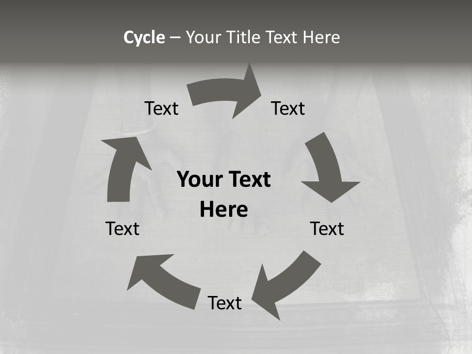 Grunge Photo Montage Of Woman's Hands And Leg In Yoga Posture. PowerPoint Template