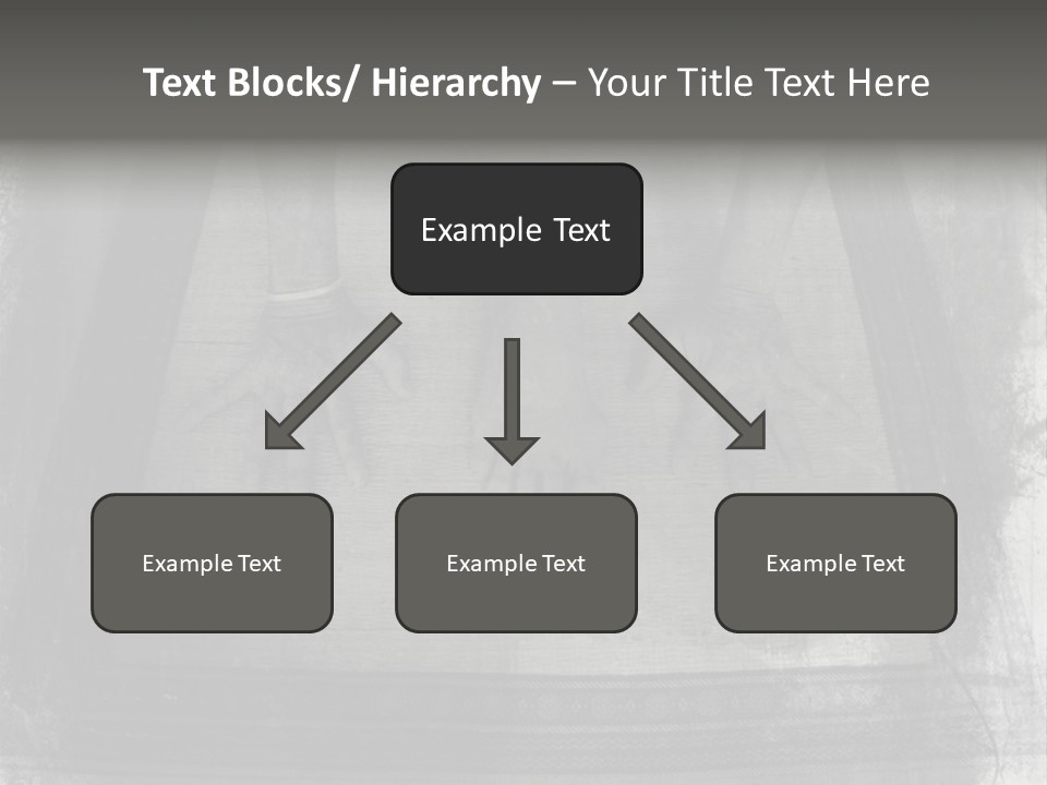 Grunge Photo Montage Of Woman's Hands And Leg In Yoga Posture. PowerPoint Template