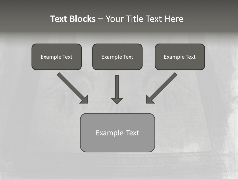 Grunge Photo Montage Of Woman's Hands And Leg In Yoga Posture. PowerPoint Template