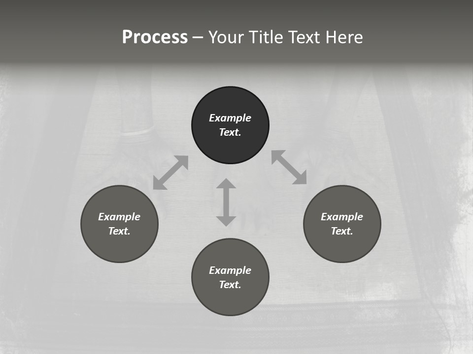 Grunge Photo Montage Of Woman's Hands And Leg In Yoga Posture. PowerPoint Template