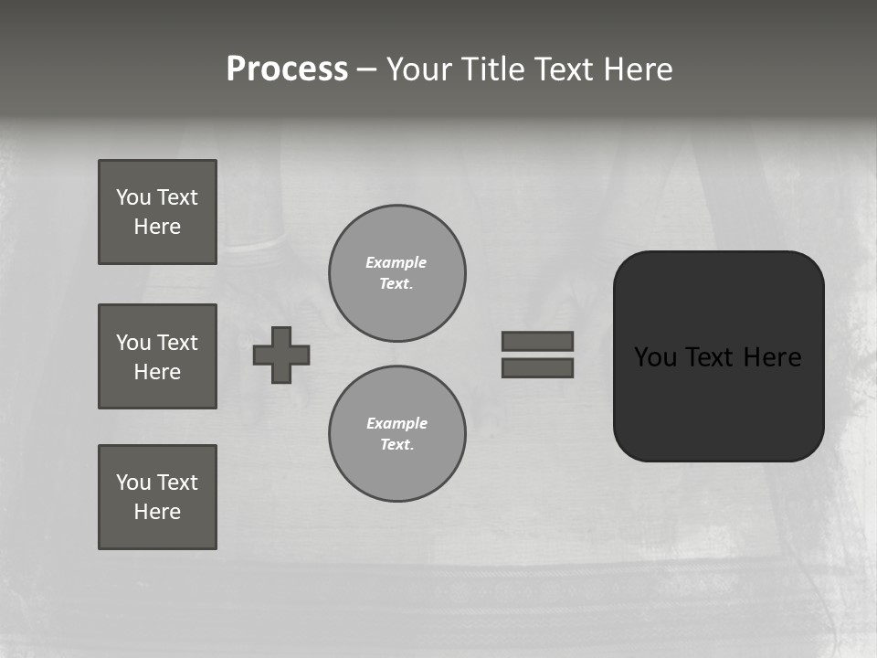 Grunge Photo Montage Of Woman's Hands And Leg In Yoga Posture. PowerPoint Template
