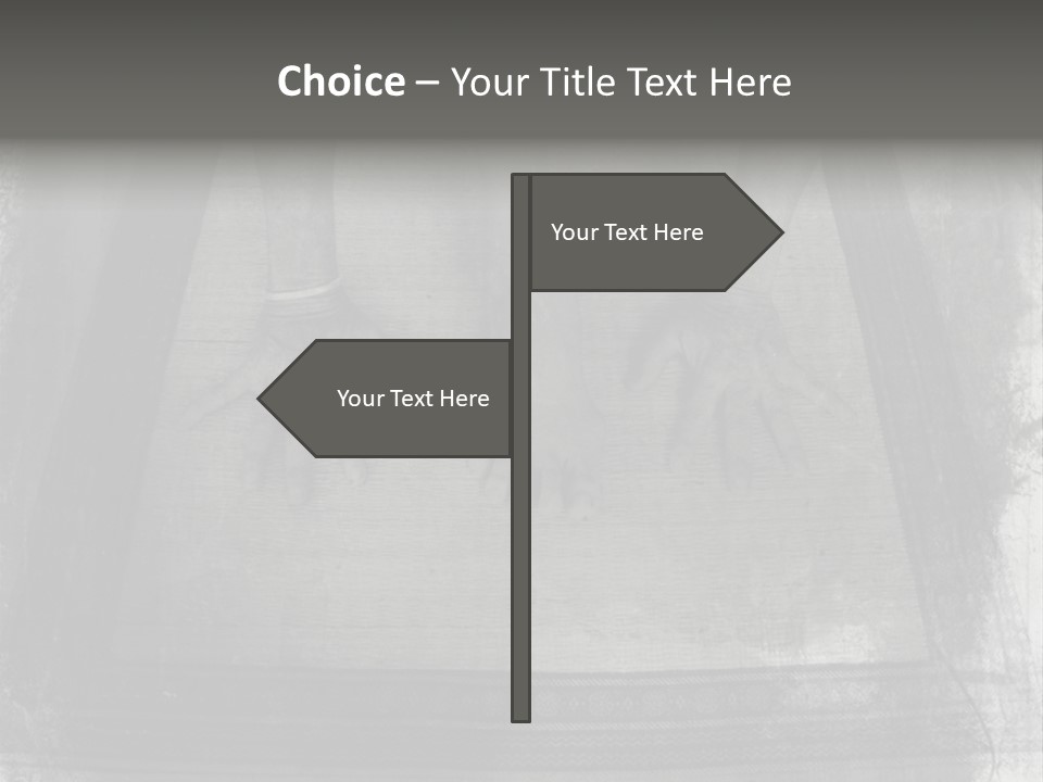 Grunge Photo Montage Of Woman's Hands And Leg In Yoga Posture. PowerPoint Template