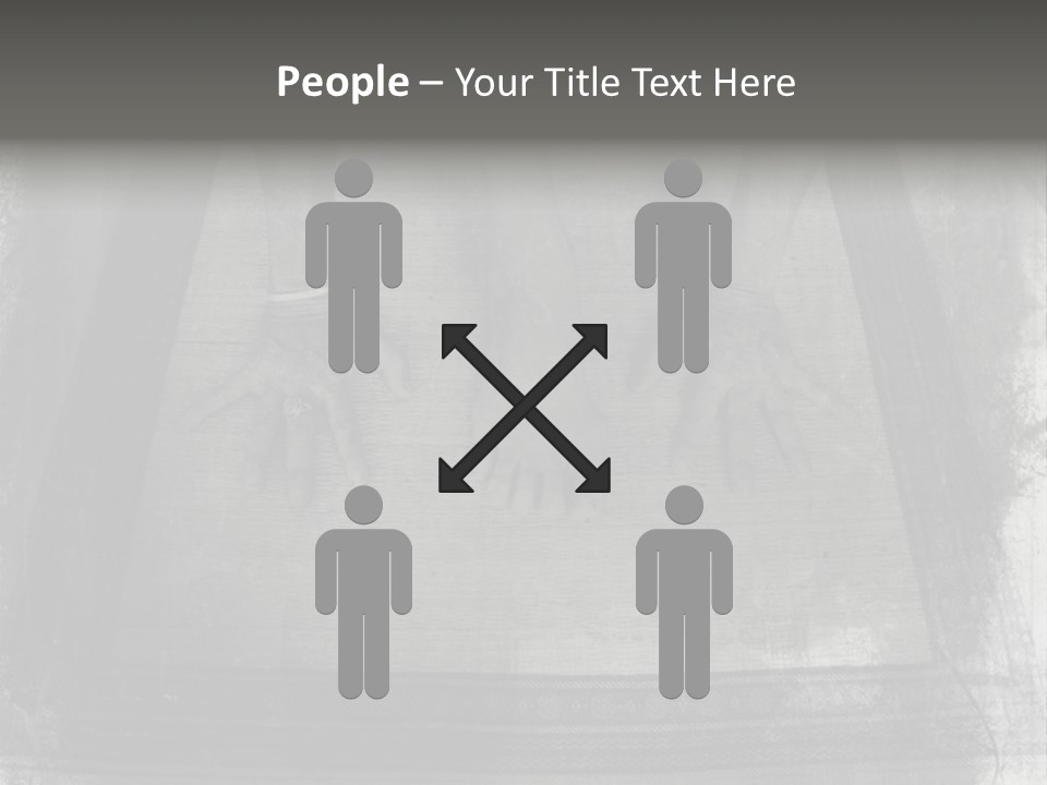 Grunge Photo Montage Of Woman's Hands And Leg In Yoga Posture. PowerPoint Template