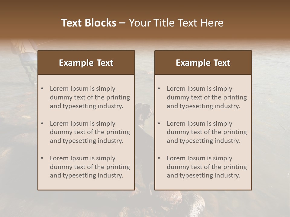 A Fisherman And His Two Dogs Fish For Salmon In Squamish, Bc, Canada PowerPoint Template
