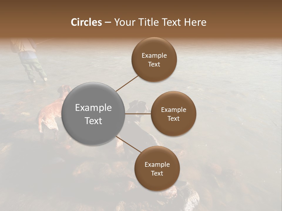 A Fisherman And His Two Dogs Fish For Salmon In Squamish, Bc, Canada PowerPoint Template