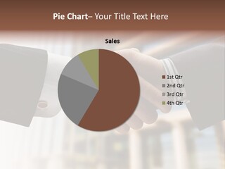 Business Handshake Over Blurry Background PowerPoint Template