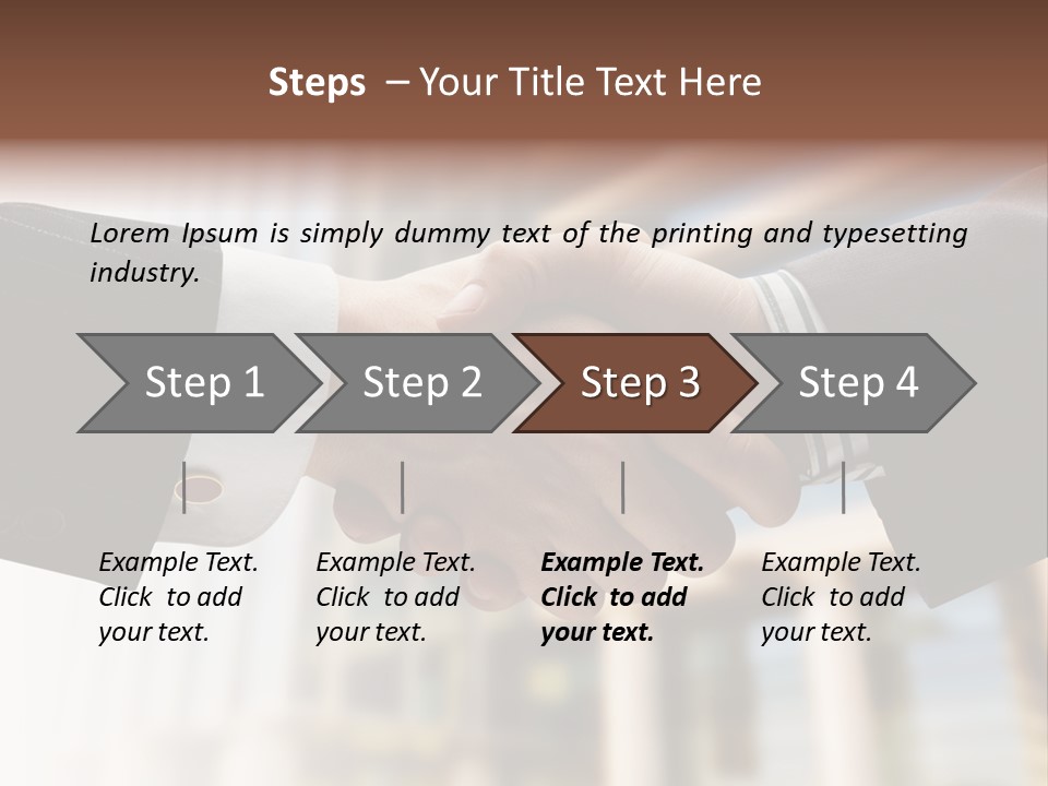 Business Handshake Over Blurry Background PowerPoint Template