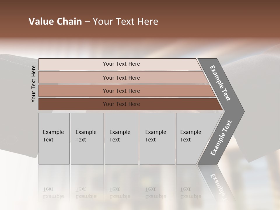 Business Handshake Over Blurry Background PowerPoint Template