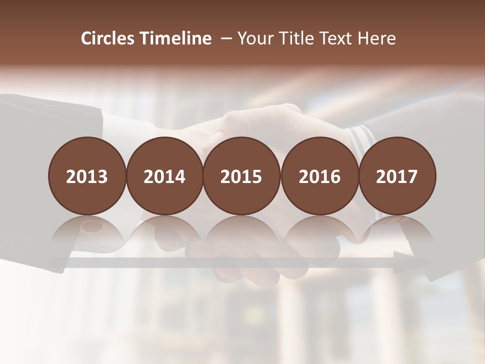 Business Handshake Over Blurry Background PowerPoint Template