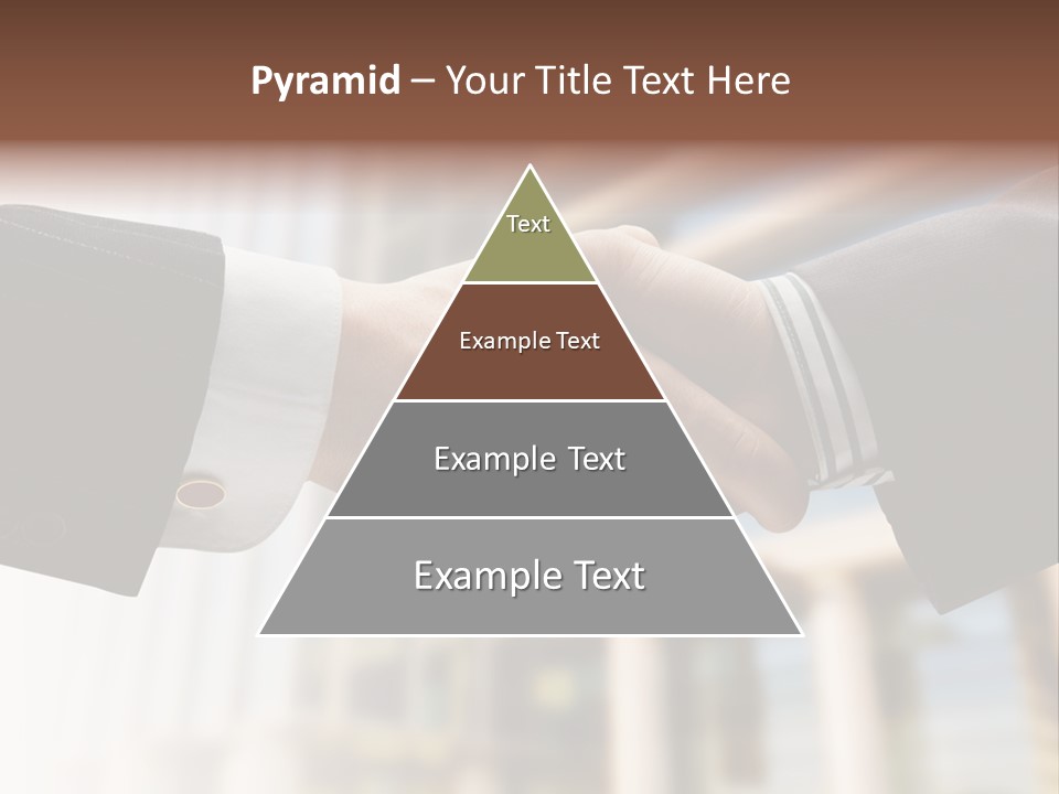 Business Handshake Over Blurry Background PowerPoint Template