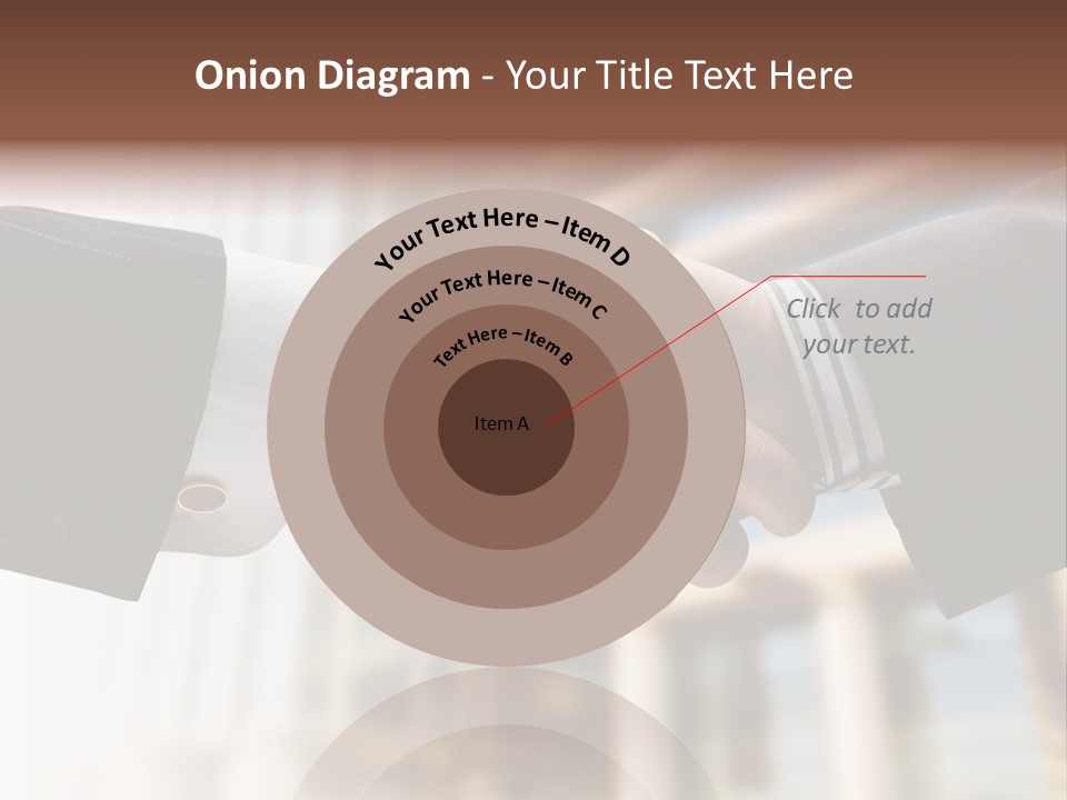 Business Handshake Over Blurry Background PowerPoint Template