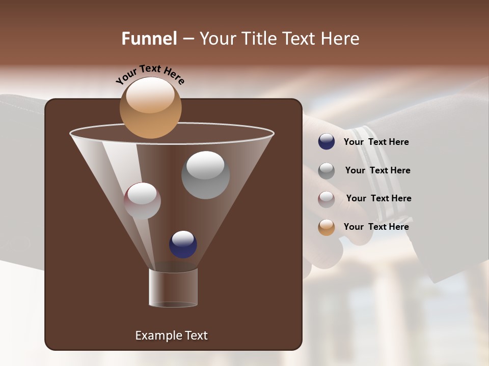 Business Handshake Over Blurry Background PowerPoint Template