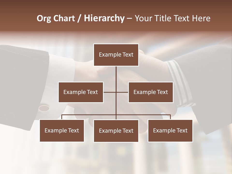 Business Handshake Over Blurry Background PowerPoint Template