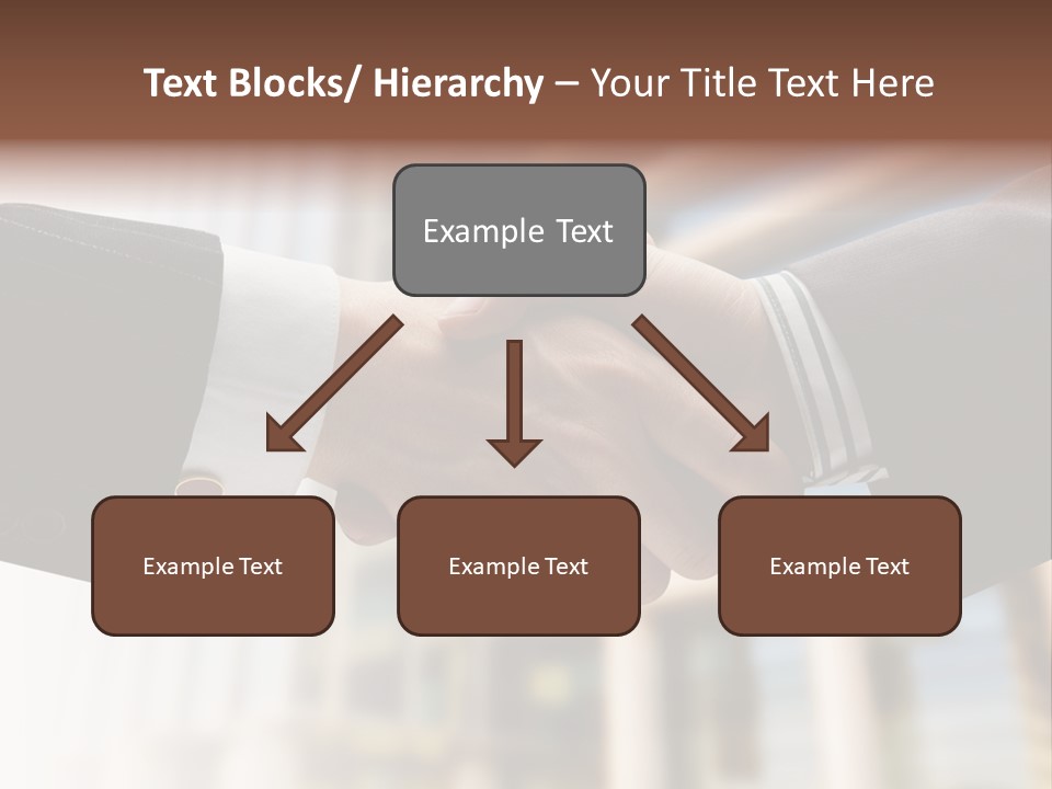 Business Handshake Over Blurry Background PowerPoint Template