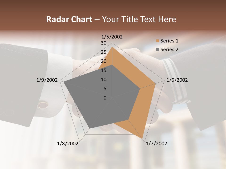 Business Handshake Over Blurry Background PowerPoint Template