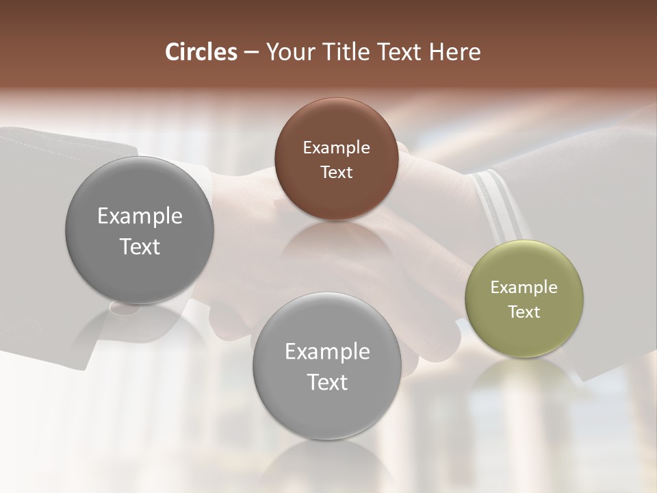 Business Handshake Over Blurry Background PowerPoint Template