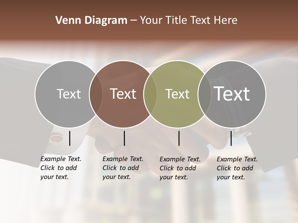 Business Handshake Over Blurry Background PowerPoint Template