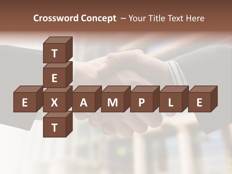 Business Handshake Over Blurry Background PowerPoint Template