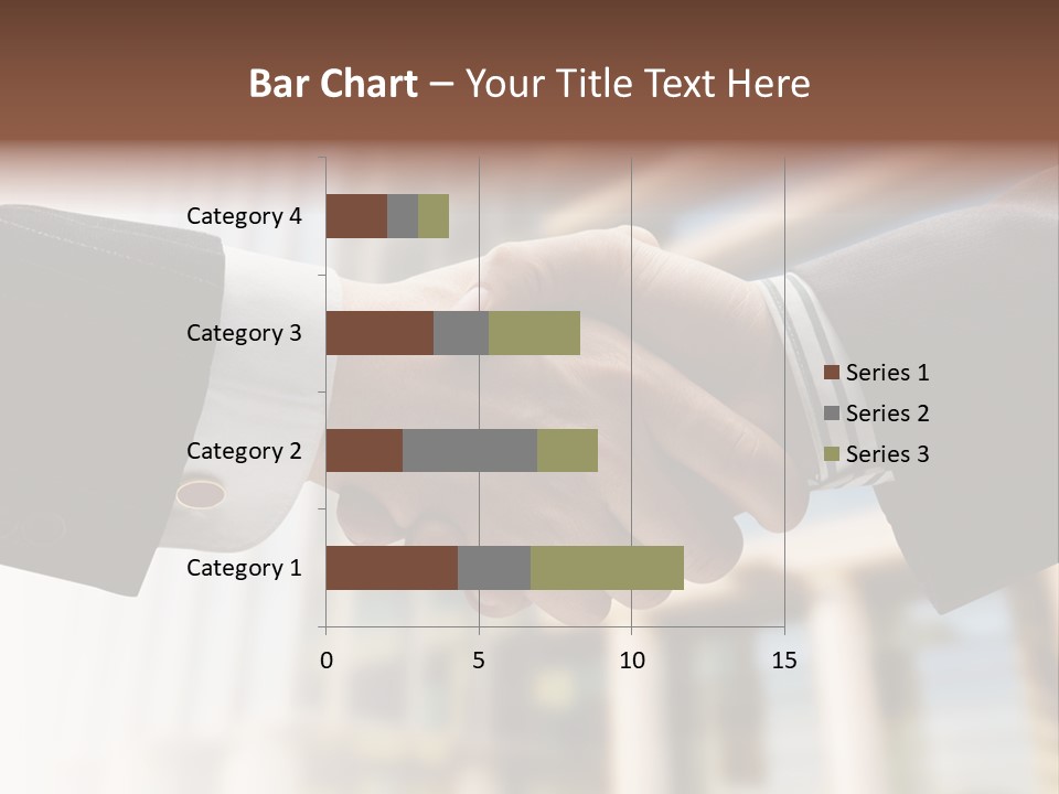 Business Handshake Over Blurry Background PowerPoint Template