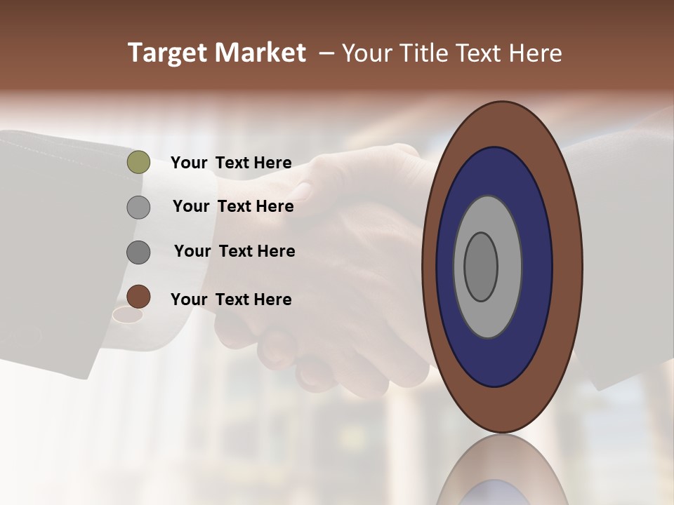 Business Handshake Over Blurry Background PowerPoint Template
