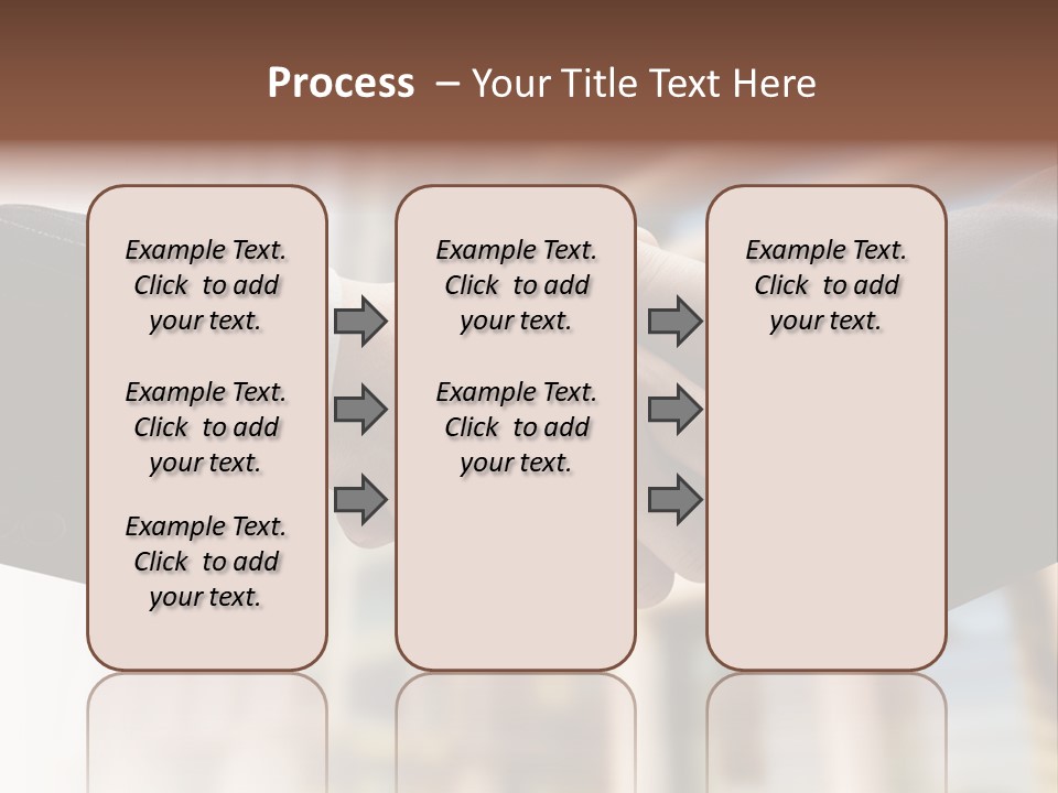 Business Handshake Over Blurry Background PowerPoint Template