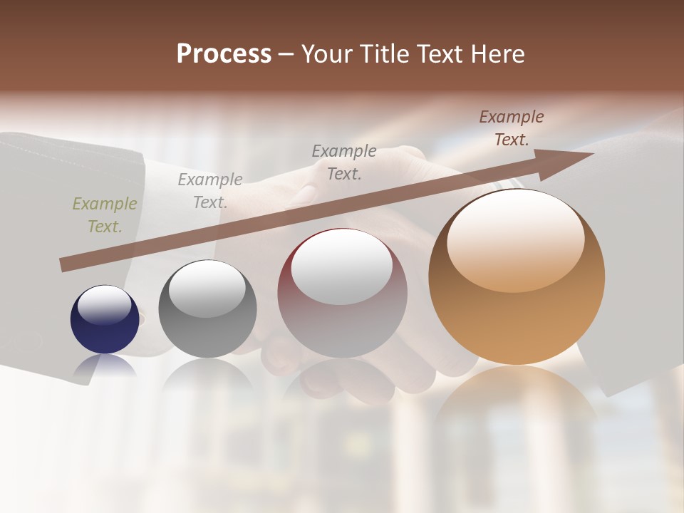 Business Handshake Over Blurry Background PowerPoint Template
