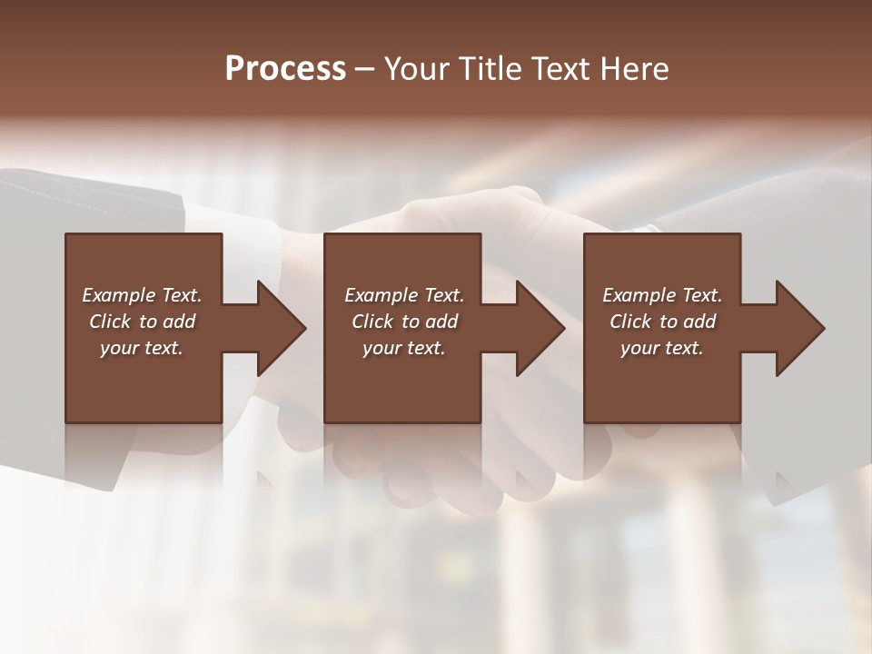 Business Handshake Over Blurry Background PowerPoint Template