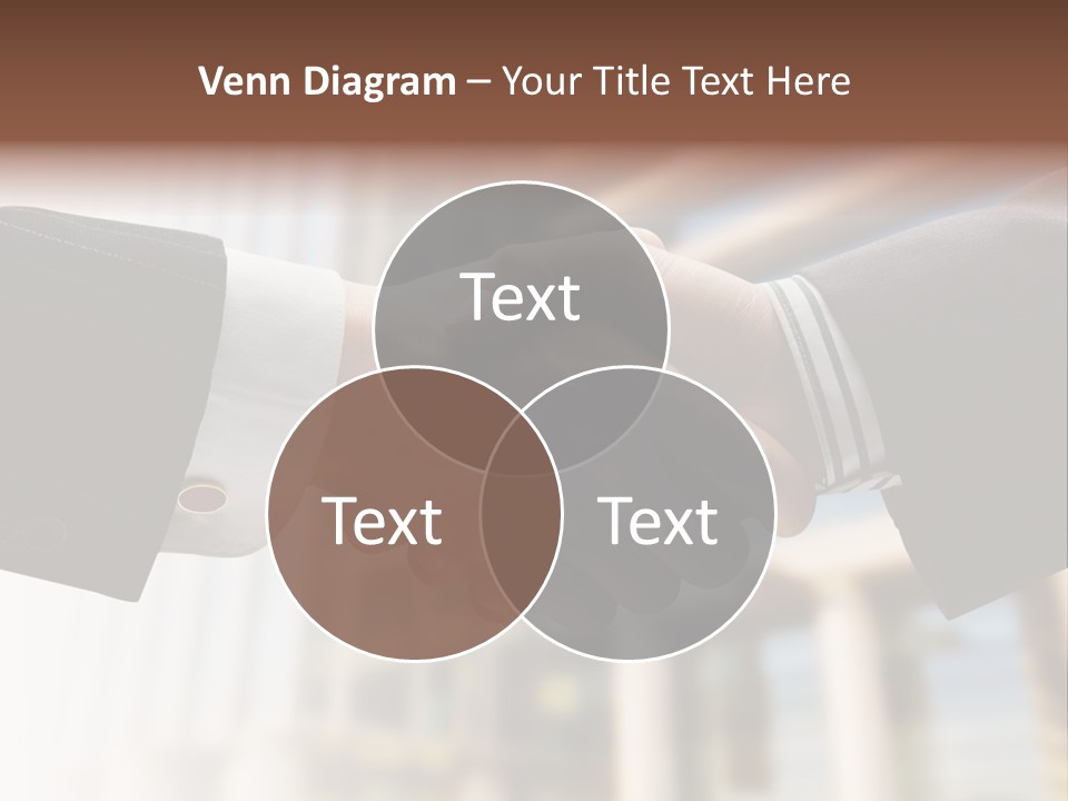 Business Handshake Over Blurry Background PowerPoint Template