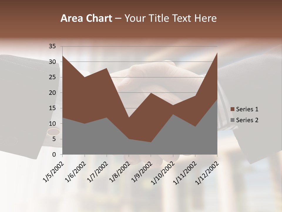 Business Handshake Over Blurry Background PowerPoint Template