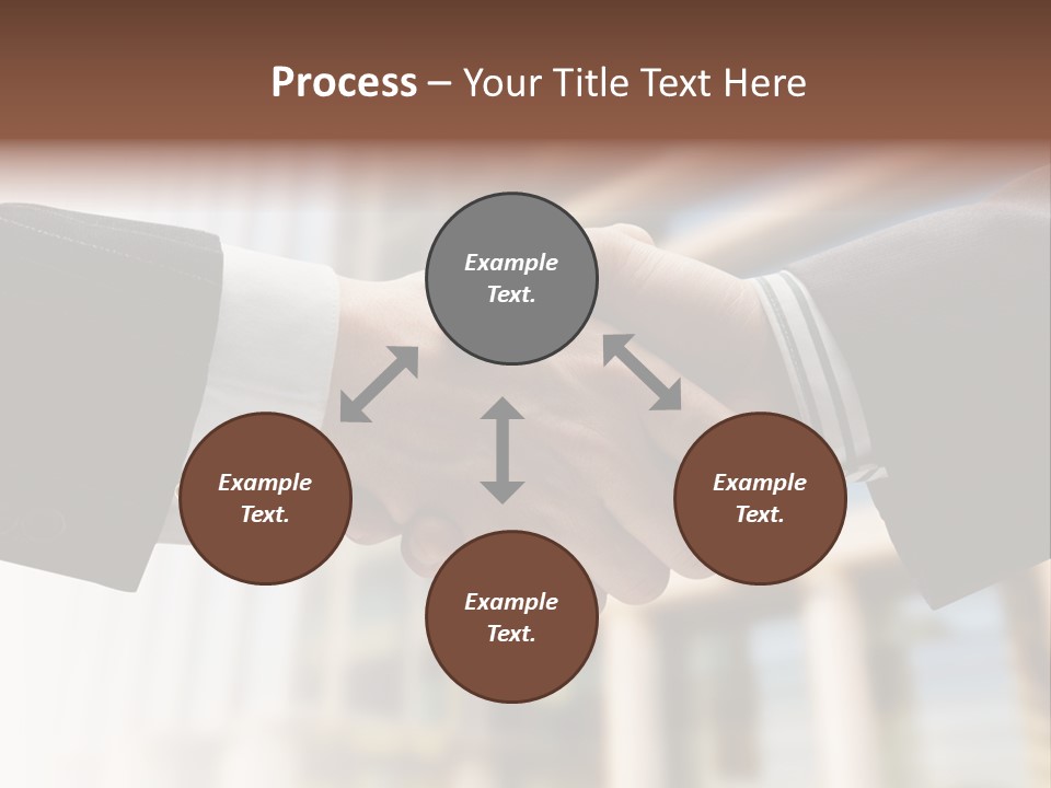 Business Handshake Over Blurry Background PowerPoint Template