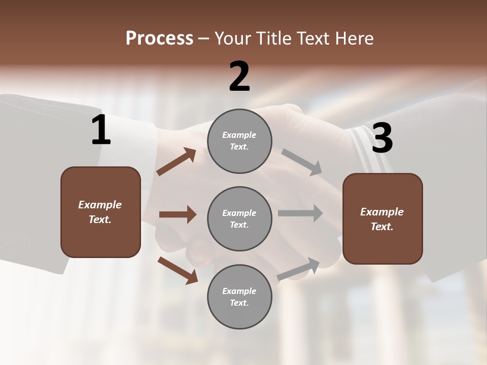 Business Handshake Over Blurry Background PowerPoint Template