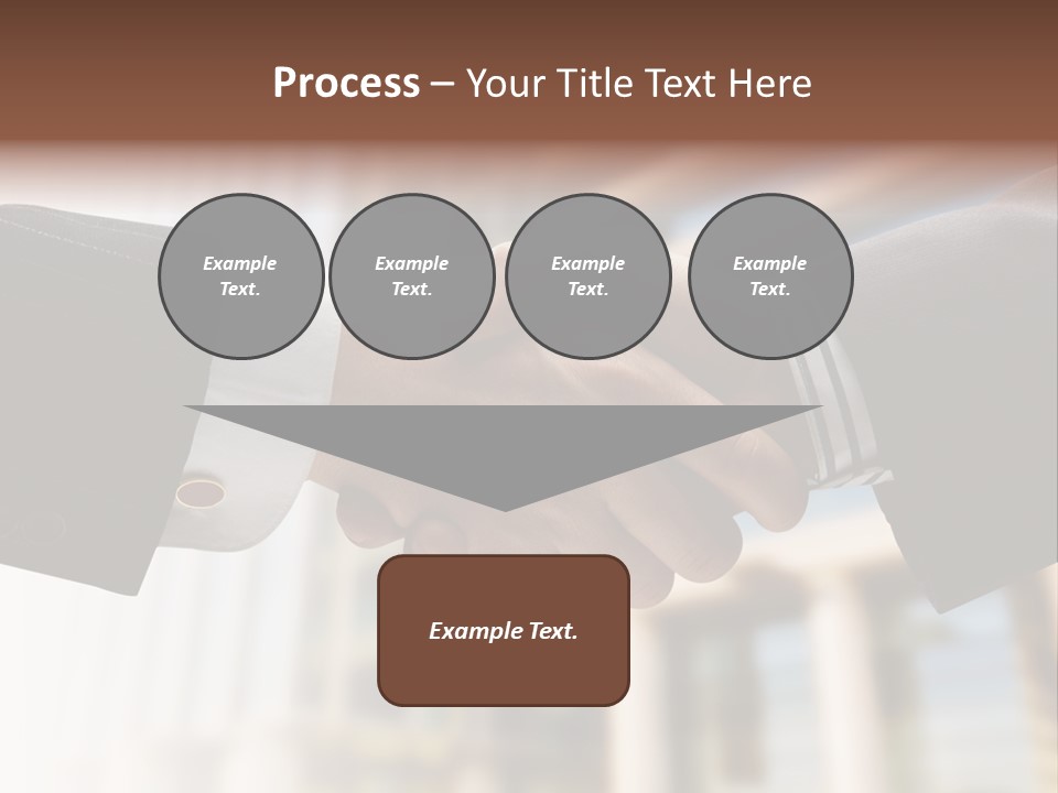 Business Handshake Over Blurry Background PowerPoint Template
