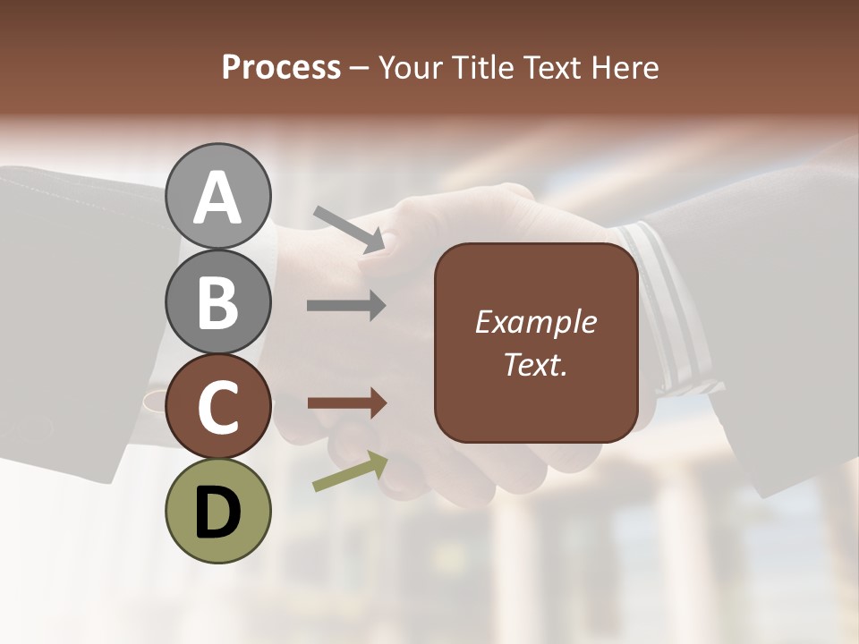 Business Handshake Over Blurry Background PowerPoint Template