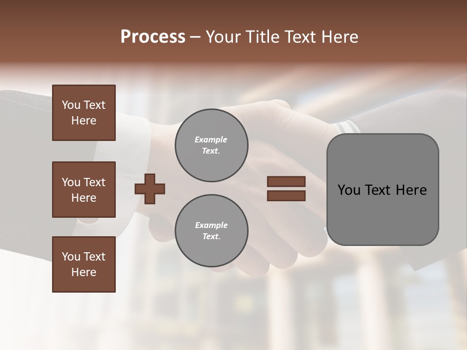 Business Handshake Over Blurry Background PowerPoint Template