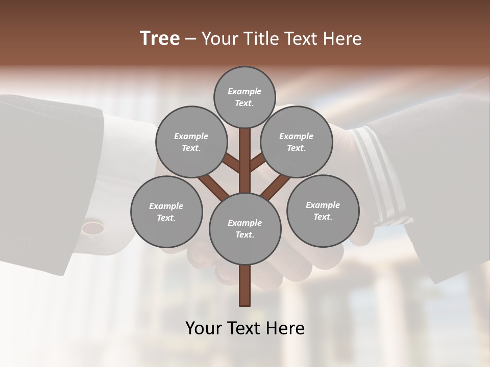 Business Handshake Over Blurry Background PowerPoint Template
