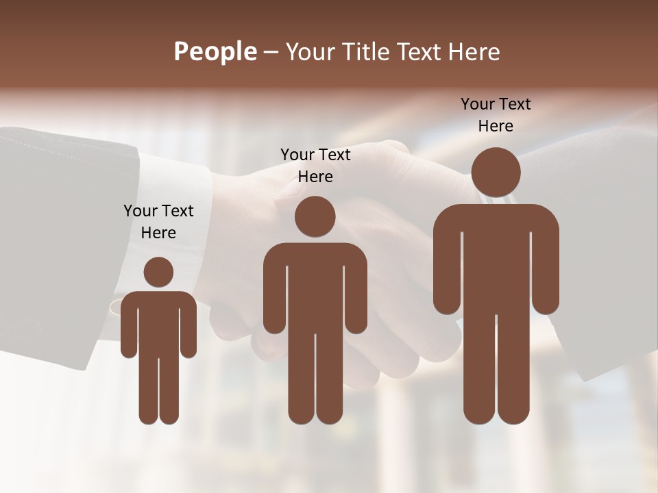 Business Handshake Over Blurry Background PowerPoint Template