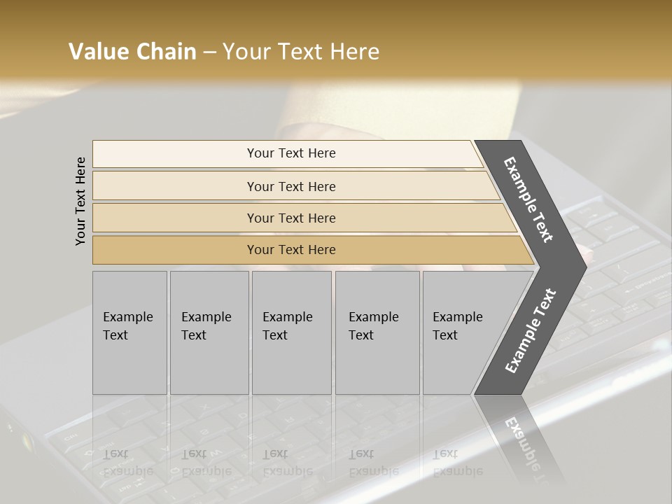 A Woman Is Typing On A Laptop Computer PowerPoint Template